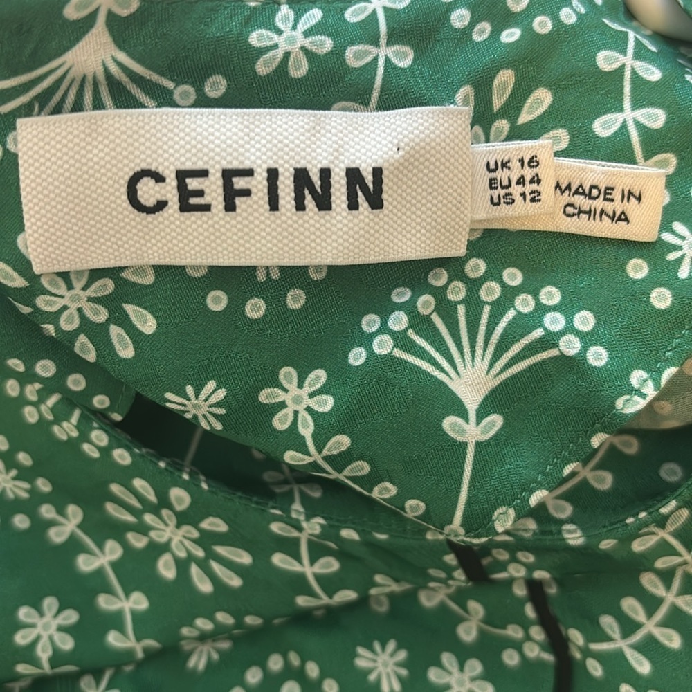 Cefinn Rosie Poplin Midi Dress in Green US Size 12 - Picture 7 of 11